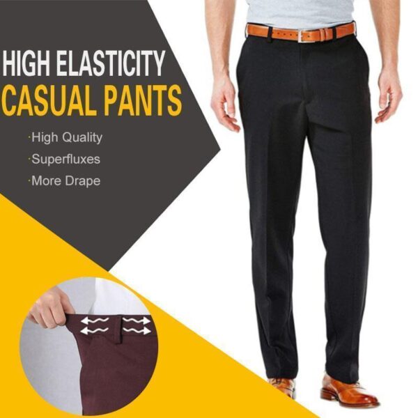 New Slim High Stretch Men s Casual Pants Sunmmer Classic Solid Color Business Casual Wear Formal 2