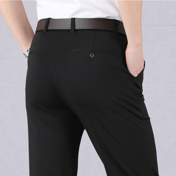 New Slim High Stretch Men s Casual Pants Sunmmer Classic Solid Color Business Casual Wear