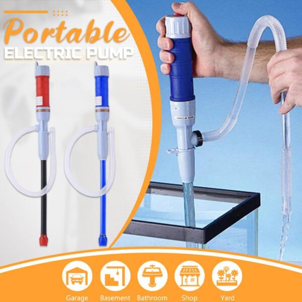 Portable Electric Pump Portable Liquid Fuel Pump Sucker Oil Transfer Car Fuel Tank Diesel Petrol Portable