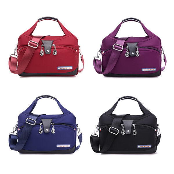 Summer new fashion casual pure single shoulder bag large capacity canvas bag lady s slanting bag 4