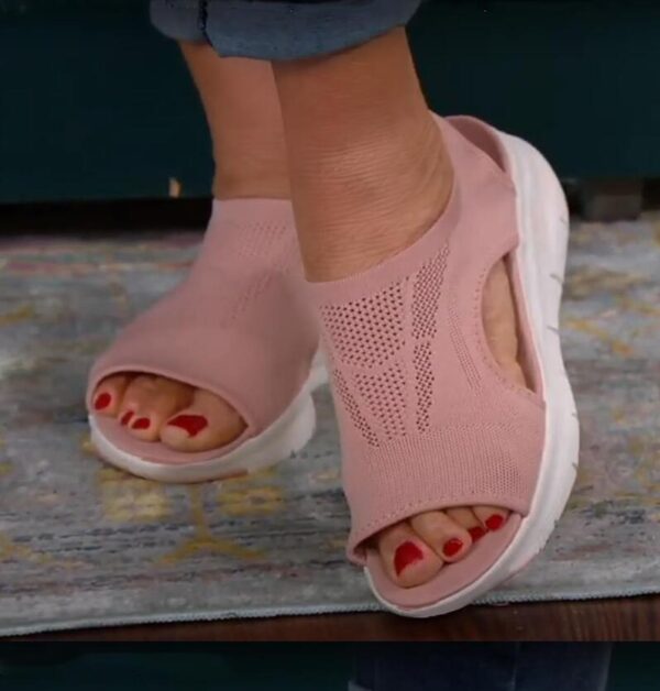 Women Summer Mesh Casual Sandals Ladies Wedges Outdoor Shallow Platform Shoes Female Slip On Light Comfort 3