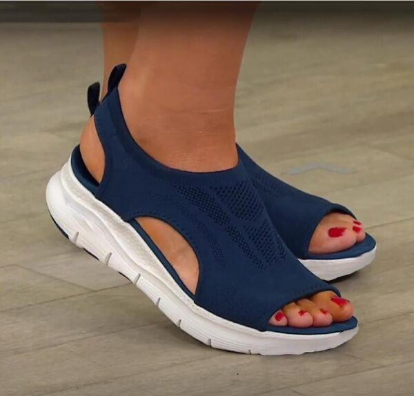 Women Summer Mesh Casual Sandals Ladies Wedges Outdoor Shallow Platform Shoes Female Slip On Light Comfort