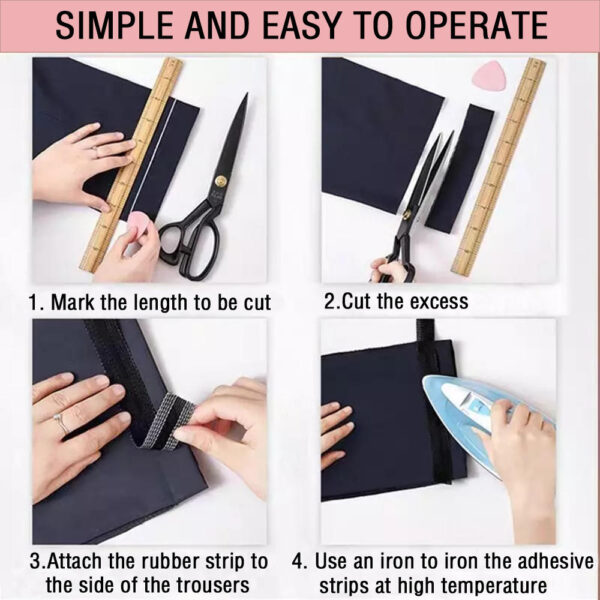 1 2m Pants Edge Shorten Self Adhesive Pant Mouth Paste Iron on Hem Tape for Pants 2