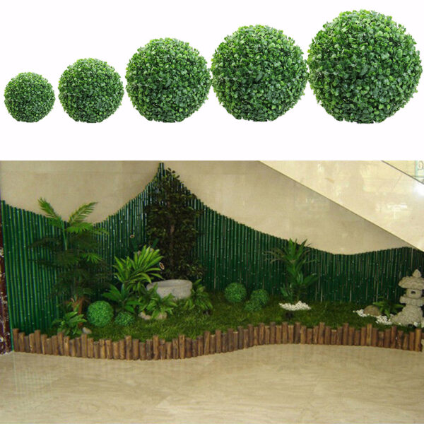 13 18 23 28cm Artificial Green Plastic Plant Grass Ball Green Simulation Plastic Plant Ornament Party