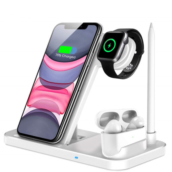 15W Qi Fast Wireless Charger Stand For iPhone 11 12 X 8 Apple Watch 4 in 3.jpg 640x640 3