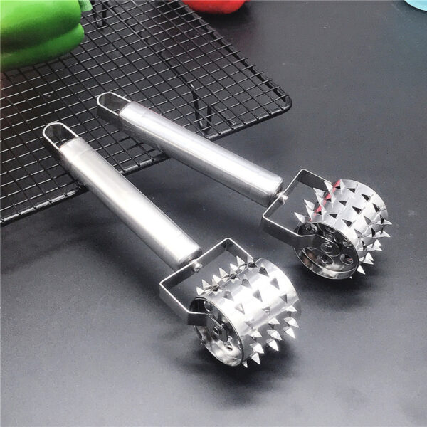 1Pcs Stainless Steel Meat Tenderizer Chopper Roller Meat Hammer For Steak Knock Sided Steak Pork Pounders 2