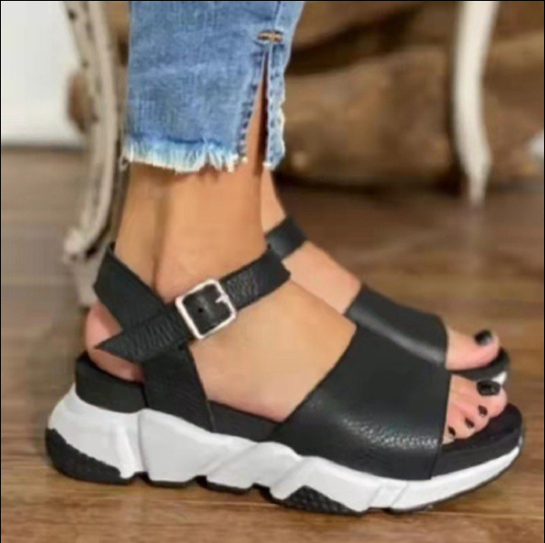 2022 NEW Ankle Strap Sandals Open Toe Platform Casual Wedges Sandals Summer Shoes for Women