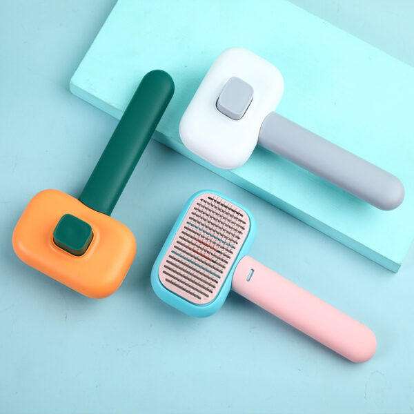 2022 Upgrade Pet Cat Brush Dog Comb Hair Removal Pet Hair Comb Self cleaning Smooth Brush 4