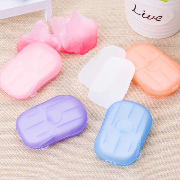 20PCS Portable Soap Paper Disposable Soap Paper Flakes Washing Cleaning Hand for Kitchen Toilet Outdoor Travel 1