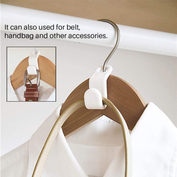 24 12PCS Clothes Hanger Connector Hooks Closet Organizer Hanger Clips Wardrobe Space Saving Folding Clothes Rack 2