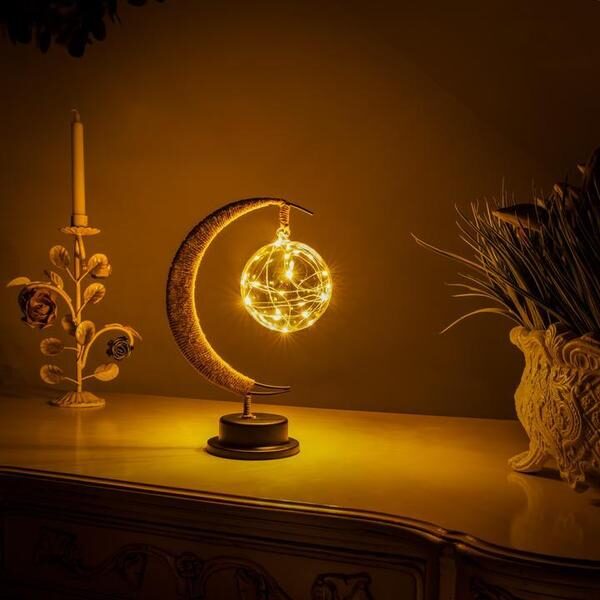3D Night Lamp LED Moon Sepak Takraw Lamp Christmas Decoration Night Light Bedside Light 1