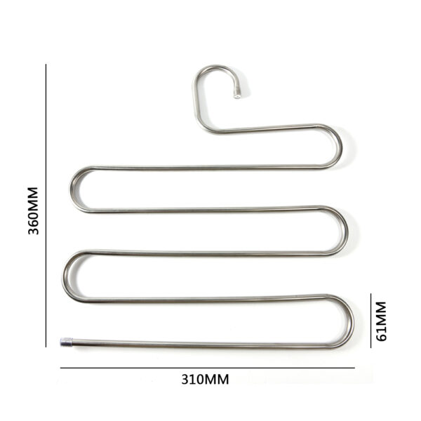 5 Layers Stainless Steel Clothes Hangers S Shape Pants Storage Hangers Clothes Storage Rack Pants Hanger 5