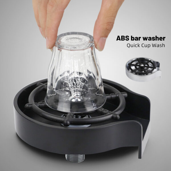 Automatic Cup Washer Faucet Glass Rinser Kitchen Sink Bar Glass Rinser Coffee Pitcher Wash Cup For 1