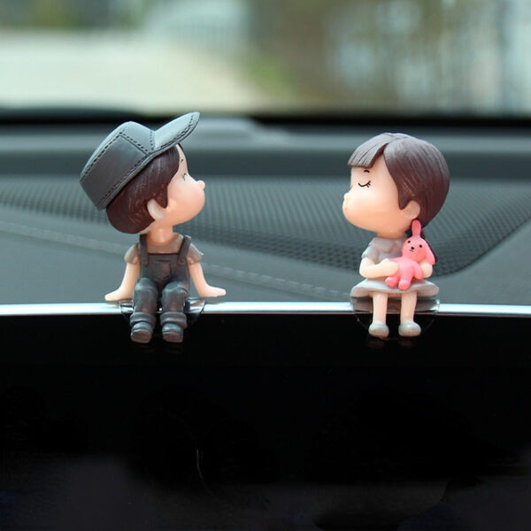 Cute Car Interior Decoration Ornaments Creative Cartoon Couple Anime Ornament Auto Interior Dashboard Accessories for