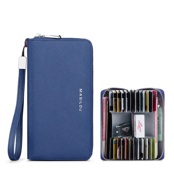 Genuine Leather Wallet Women Men Wallet Long Purse Business Credit Card Holder Woman Zipper Wallet RFID 5.jpg 640x640 5