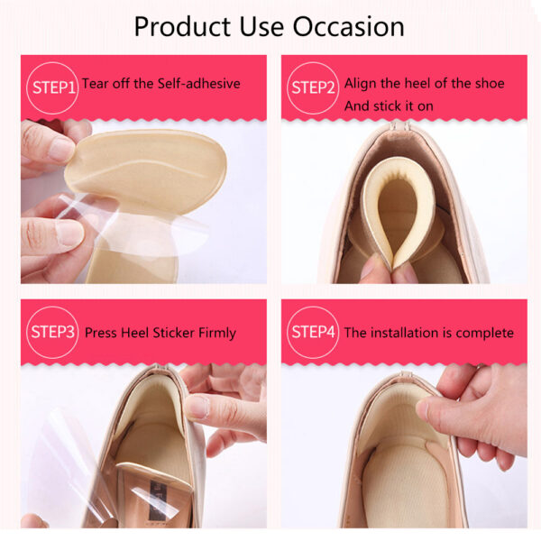 Polu ulošci za žene cipele za leđa naljepnice za visoke potpetice umetak za zaštitu od bolova u štiklama 4