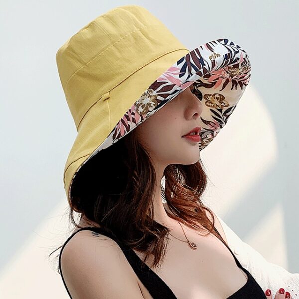 K34 Women s Hat Bucket hat Panamanian Women Four Seasons Fisherman Hat Big Brim Hat Double 10.jpg 640x640 10