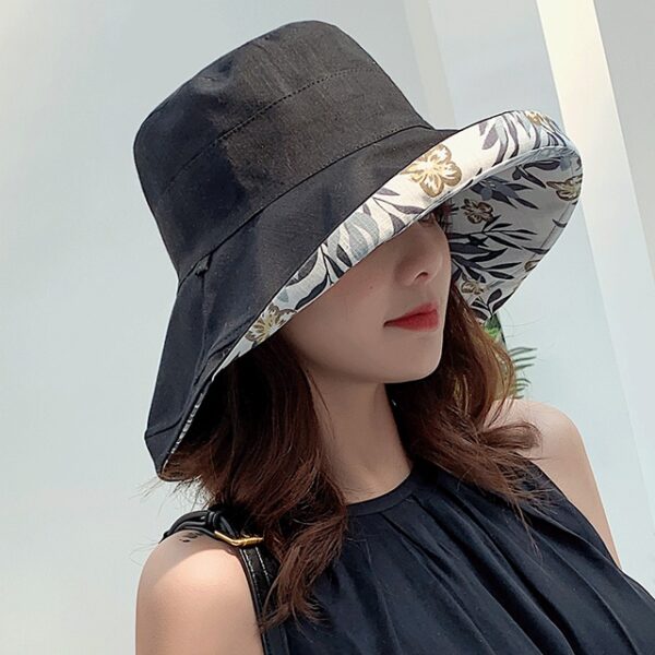 K34 Women s Hat Bucket hat Panamanian Women Four Seasons Fisherman Hat Big Brim Hat Double 11.jpg 640x640 11