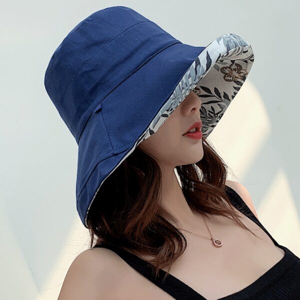 K34 Women s Hat Bucket hat Panamanian Women Four Seasons Fisherman Hat Big Brim Hat Double 7.jpg 640x640 7