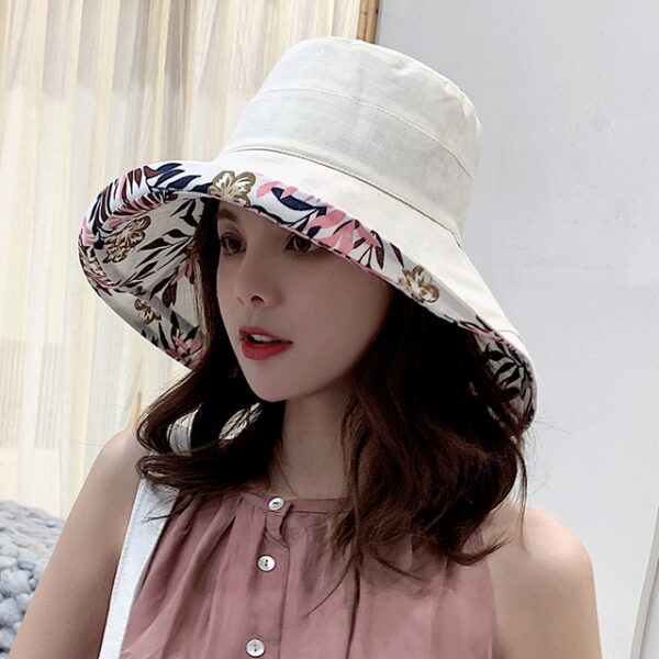 K34 Women s Hat Bucket hat Panamanian Women Four Seasons Fisherman Hat Big Brim Hat Double 9.jpg 640x640 9