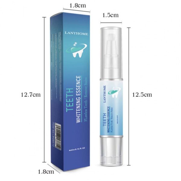 LANTHOME 4ml Qelemê spîkirina diranan Remove Protect Gum Teeth Repair Quick Acting Teeth Whitening Pen 5