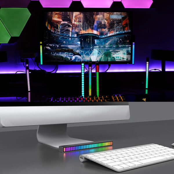 LED Strip Light Sound Control Pickup Rhythm Light Music Atmosphere Light RGB Music Light Bar USB 1