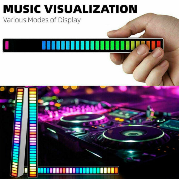 LED Strip Light Sound Control Pickup Rhythm Light Music Atmosphere Light RGB Music Light Bar USB 4