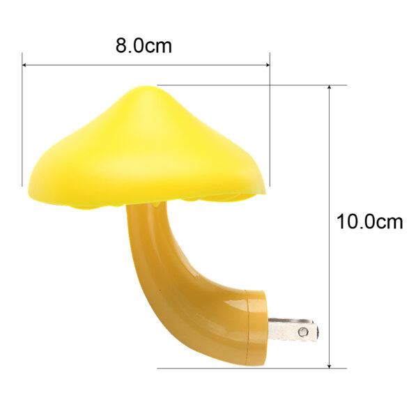 Led Night Light Mushroom Wall Socket Lamp Eu Us Plug Warm White Light control Sensor Bedroom 4