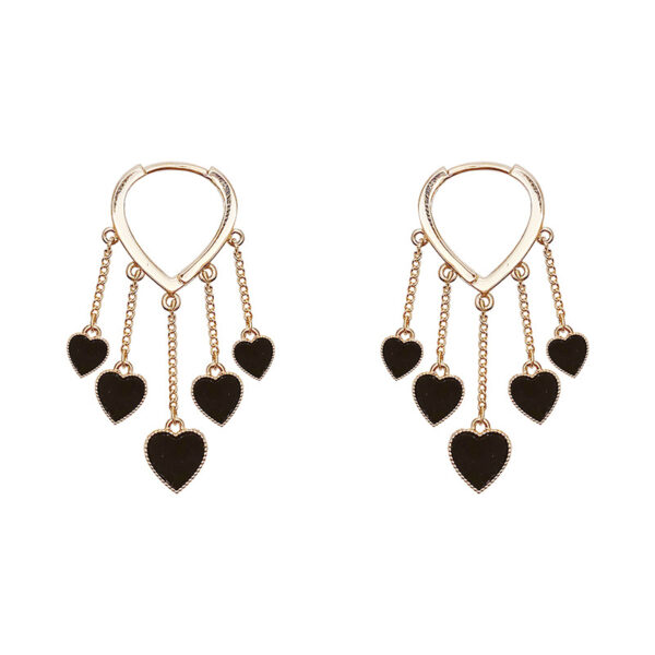Luxury Water Drop Tassel Long Earrings AAA Zircon Vintage Geometry Jewelry 5