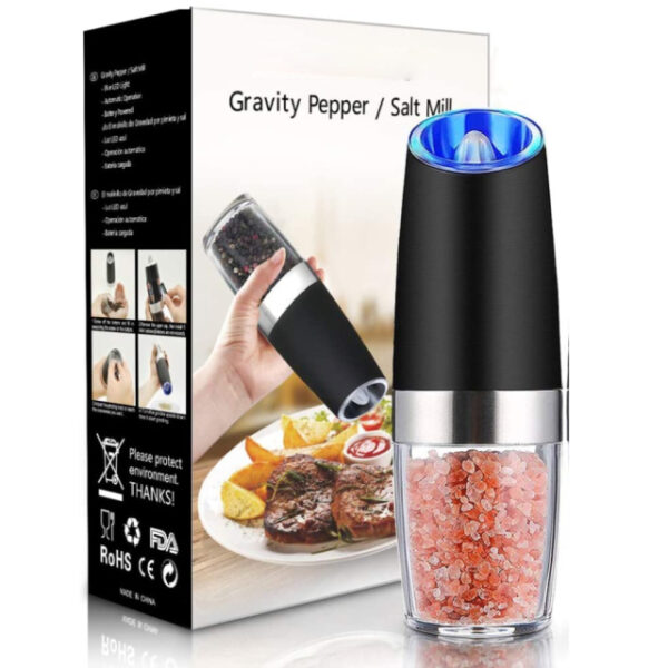 MLIA Set Electric Pepper Mill Stainless Steel Automatic Gravity Induction Salt and Pepper Grinder Kitchen Spice 2.jpg 640x640 2