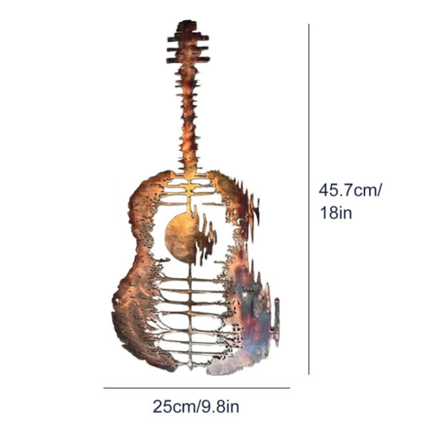 Metal Art Guitar Wall Art Guitar Hanging Sculpture Decor with Screws Multicolor Iron Ornament Abstract Art 1.jpg 640x640 1