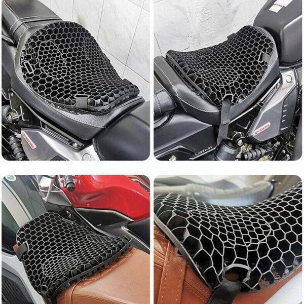 Motorcycle Seat Universal Air Comfort Gel Honeycomb Cushion Motorcycle Cover Shock Absorbing Pressure Relief Pillow Cushion