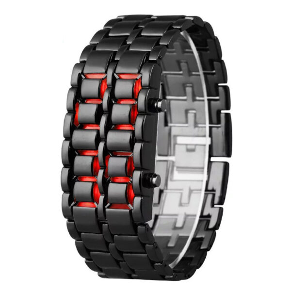 New Iron Samurai Metal Bracelet LAVA Watch LED Digital Watches Hour Men Women Mens Watches Top 1