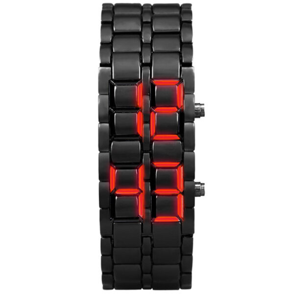 Nye Iron Samurai Metal Armbånd LAVA Watch LED Digitale Ure Hour Mænd Kvinder Herreure Top