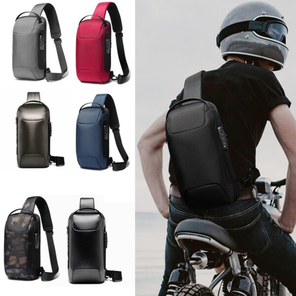 New Multifunction Crossbody Bag for Men Anti theft Shoulder Messenger Bags Male Waterproof Short Trip Chest