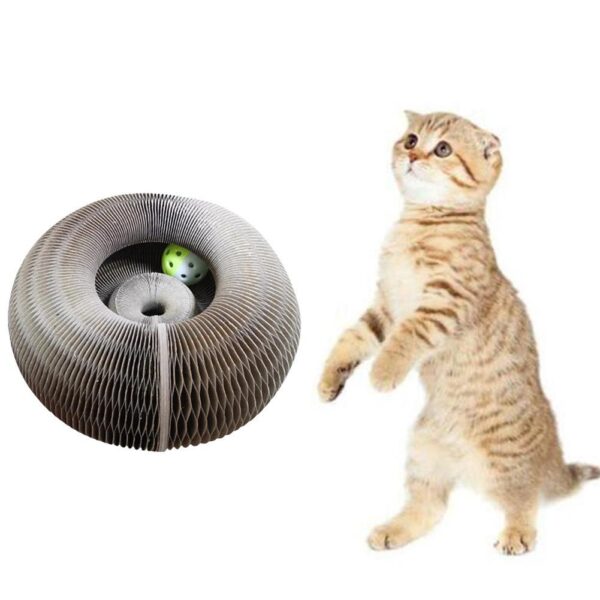Paper Magic Organ Cat Scratch Board Cat Toy with Bell Cat Grinding Claw Cat Climbing Frame 1