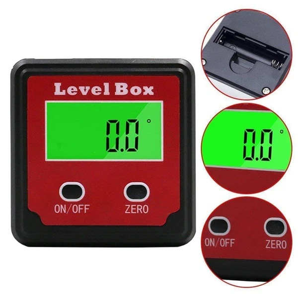 Premium Digital Angle Gauge 4 90 Degree Magnetic Base Digital Protractor Angle Finder Bevel Box Digital 4