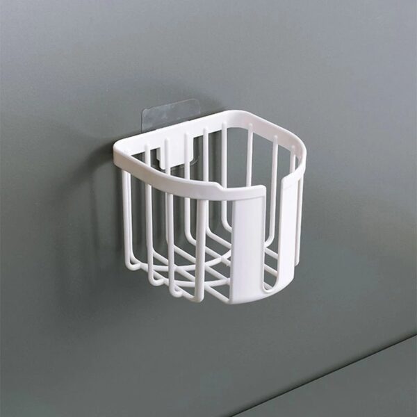 Punch Free Toilet Paper Shelf Bathroom Kitchen Tissue Box Wall Mounted Sticky Paper Storage Box Toilet 3