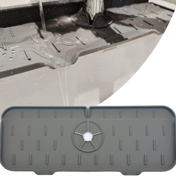 Silikonski podmetač za slavinu za kuhinjski sudoper štitnik od prskanja za slavinu za kupaonicu Podmetač za hvatanje vode za sudoper 4
