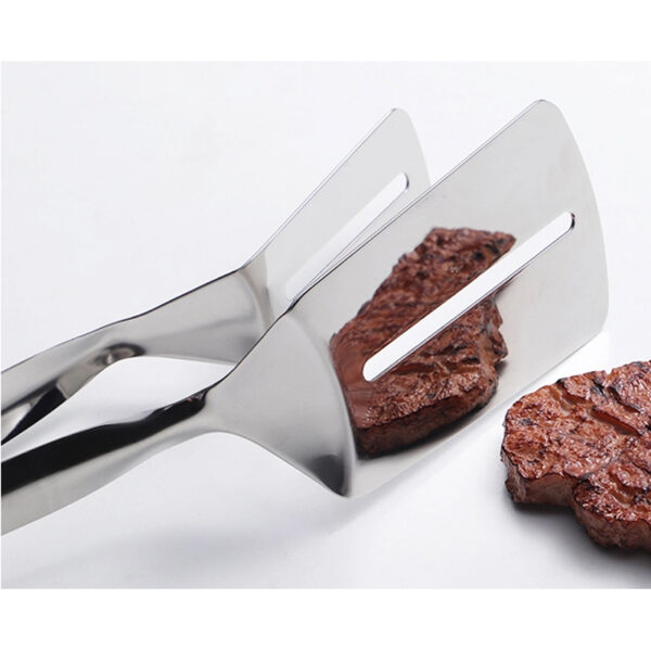 Stainless Steel Frying Shovel Clip Multifunctional Steak BBQ Tongs Frying Fish Spatula Clip Bread Clip Household 5