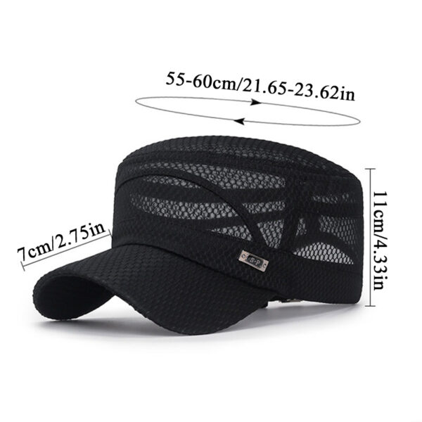 Summer Men s Flat Military Mesh Cap Solid Breathable Baseball Cap Women Cadet Army Snapback Outdoor 1