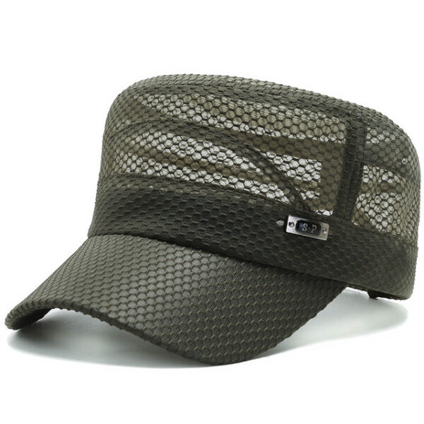 Summer Men s Flat Military Mesh Cap Solid Breathable Baseball Cap Women Cadet Army Snapback Outdoor 3.jpg 640x640 3