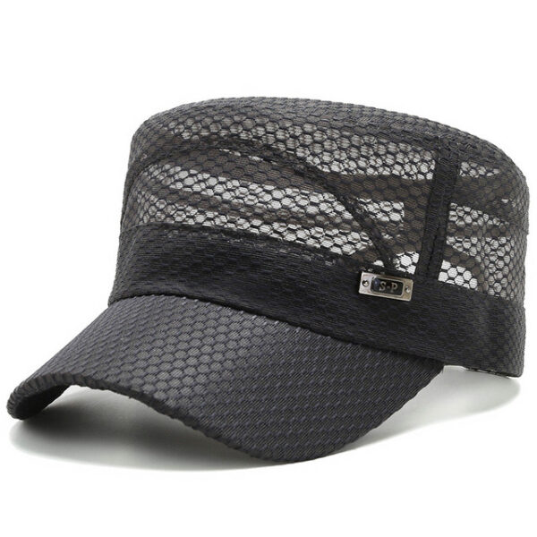 Summer Men s Flat Military Mesh Cap Solid Breathable Baseball Cap Women Cadet Army Snapback