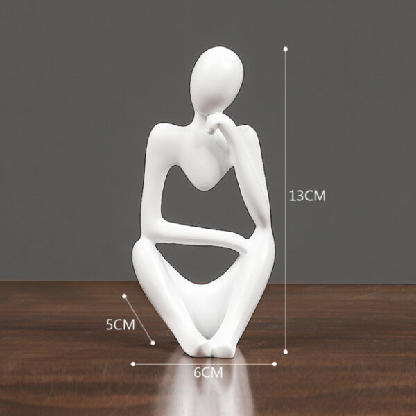 Thinker Resin Statue Nordic Abstract Figurine Crafts Qurxinta Guriga Farshaxanka Casriga ah Qurxinta Qolka fadhiga ee qolka fadhiga 2.jpg 640x640 2