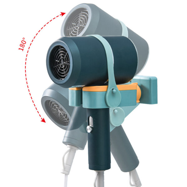 Насценны трымальнік для захоўвання фена Бытавой самаклейны абмотка для фена Стойка для захоўвання фена Палка для ваннай пакоі 4