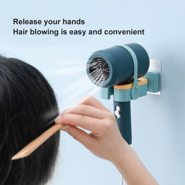 Wall Mounted Hair Dryer Storage Holder House Self adhesive Winding Hair Dryer Storage Rack Bathroom Shelf