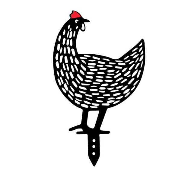 Suv o'tkazmaydigan akril ochiq maysazor qora tovuq logotipi Black Chicken Field Pastoral Decoration Chicken Garden Art Garden 1.jpg 640x640 1