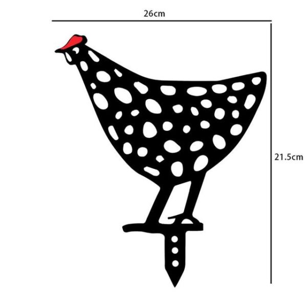 Vedenpitävä akryyli ulkonurmikon musta kanan logo musta kanakenttä pastoraalinen koristelu Chicken Yard Art Garden 3.jpg 640x640 3