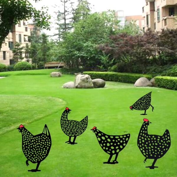 Vodootporni akrilni travnjak na otvorenom Black Chicken Logo Black Chicken Field Pastoral Decoration Chicken Yard Art Garden