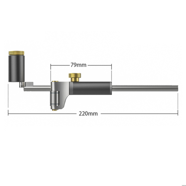 Woodworking Linear Arc Scriber Straight Linear Arc Dual purpose Ruler Parallel Line Drawing Measuring Gauge DIY 5